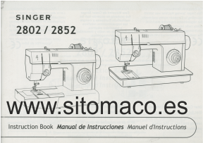 MANUAL DE INSTRUCCIONES SINGER 2802 / 2852